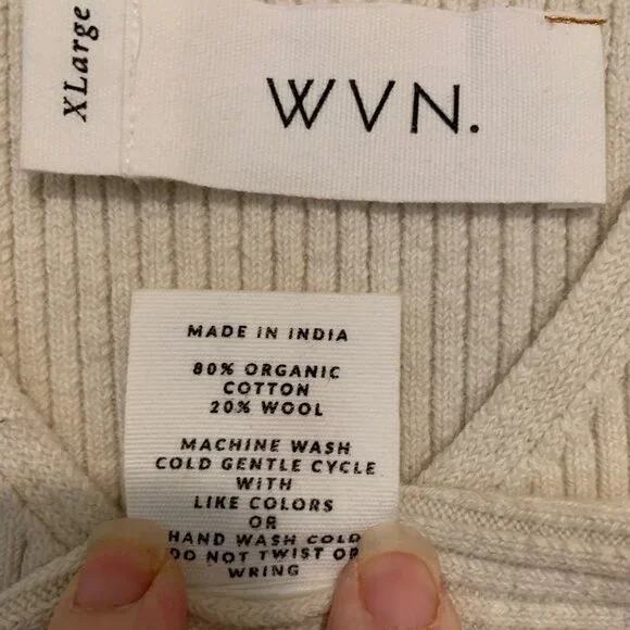 WVN Women's Tank Sweater Dress XL (cream) - Picture 3 of 3